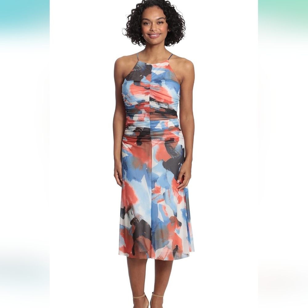 NWT- Abstract Print Halter Dress-Size 18
